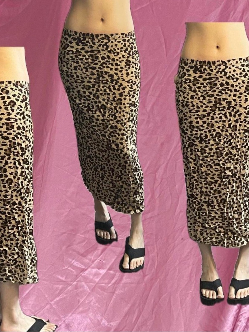 Style & Co. Leopard Print Midi Skirt in Tan and Deep Brown